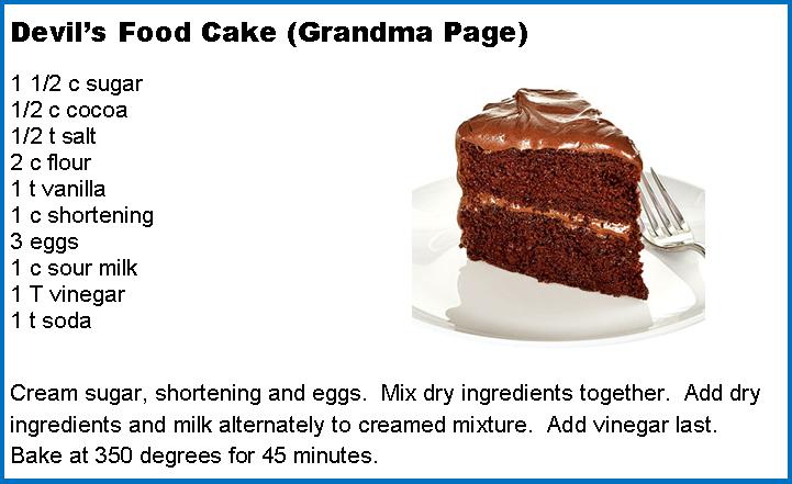 Devils Food Cake Recipe