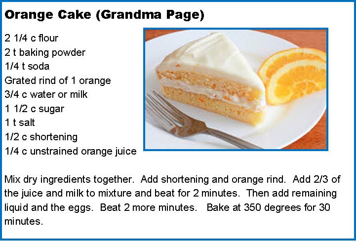 Orange Cake Recipe