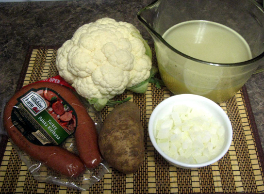 Cauliflower Kielbasa Soup