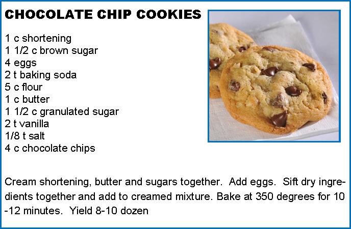 chocolate chip cookie recipe