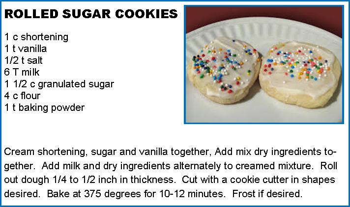 rolled sugar cookie recipe