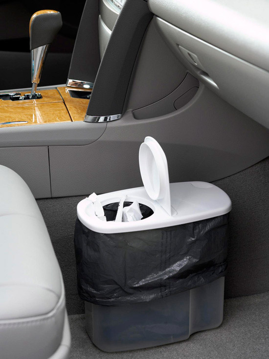 car garbage can